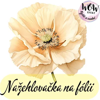 Nažehlovačky na fólii Nažehlovačka na fólii, VLČÍ MÁK - béžový, 10,1x10,5 cm /ks