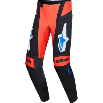 Moto kalhoty Kalhoty techstar knif, alpinestars (oranžová/černá/modrá, vel. 36)