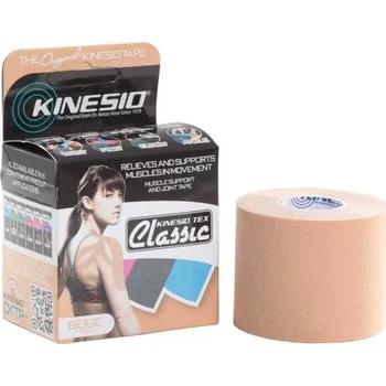 Tejpovací páska Kinesio Tex Classic - tupé náplasti pro kineziologické tejpování (5cm x 4m) béžové