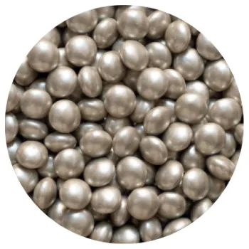 Jedlá dekorace na dort Pastry, s.r.o. PASTRY BONBONY Z MLÉČNÉ ČOKOLÁDY - STŘÍBRNÉ 50g