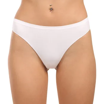 Kalhotky Dámská tanga Moravec bezešvá bílá (Light) S/M