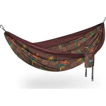 Houpací síť Turistická houpací síť pro dvě osoby ENO DoubleNest Print Hammock - tropic/merlot