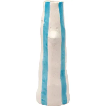 Váza VILLA COLLECTION STYLES 34 cm - kameninová dekorační váza s hubičkou, modrá