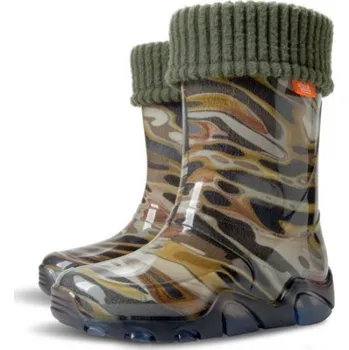 Dětská sportovní obuv Dětské zateplené holinky Demar STORMER PRINT maskáč Velikost: 30/31