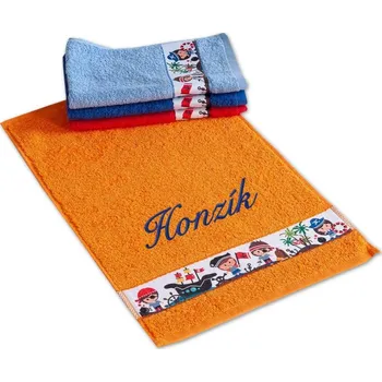 Dětský ručník se jménem NA PŘÁNÍ 30x50 Piráti oranžoví