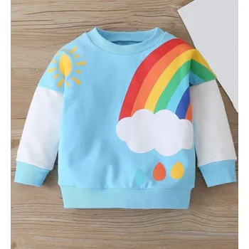 Dívčí mikina Dětská mikina L553 světle modrá 6