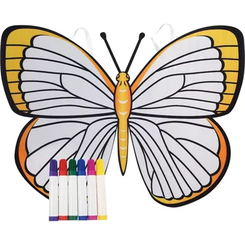 kreativní sada Motýlí křídla k vybarvení – žlutá kreativní sada