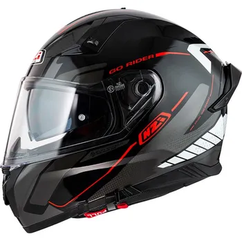 Helma na motorku Motocyklová integrální přilba NZI GO Rider Motion černá-antracitová Velikost: 3XL