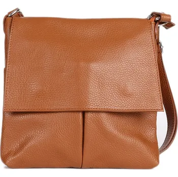 Kabelka ITALSKÉ Dámská kožená kabelka z Itálie camel tmavší odstín Letricia