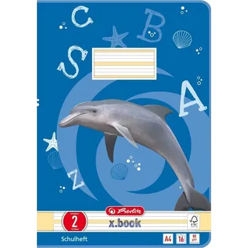 Sešit Sešit A4/2 Herlitz, vodící pomocné linky 80g/m2 - 16 listů