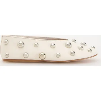 Dámské baleríny Reserved - Baleríny s ozdobnými cvočky - bílá - 477DB-00X - 477DB-00X-41-2