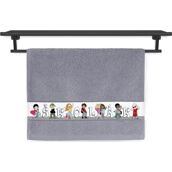 Dětský ručník RUJANA 30x50 Školák středně šedá