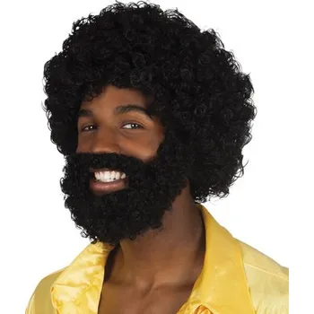 Boland&nbsp;Paruka afro s vousy černá