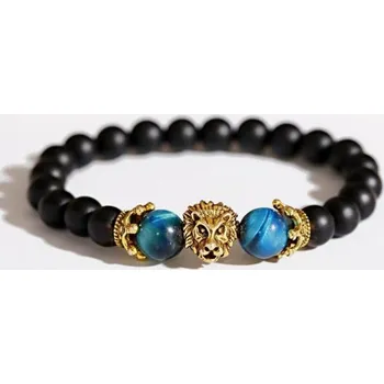 Náramek Pánský korálkový náramek lev 3