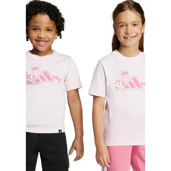 Dětská móda Dětské bavlněné tričko adidas JV5258 růžová 03X, vel. 116