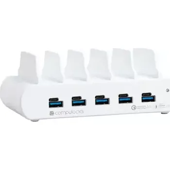 Compulocks nabíjecí dokovací stanice s britskou zástrčkou bílá (5PUSBCDKS-UK)