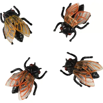 Party dekorace Dekorační plastové mouchy na Halloween 4 ks