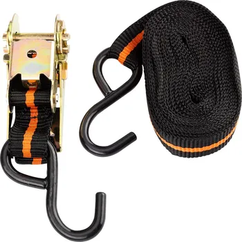 Upínací popruh NEO TOOLS Upevňovací popruh s ráčnou 25 mm x 4,5 m, odolnost 260 kg PP