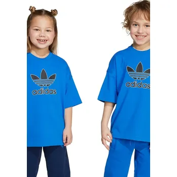 Dětské bavlněné tričko adidas Originals JY1138 modrá 55X, vel. 110