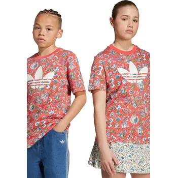 Chlapecké tričko Dětské bavlněné tričko adidas Originals JV7817 červená 33X, vel. 140