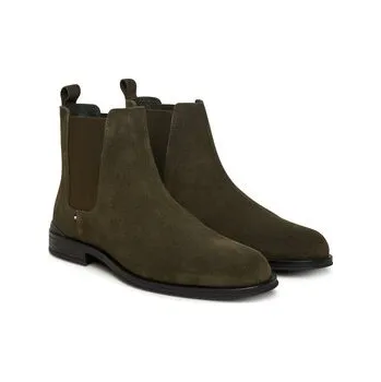 Dámská obuv Tommy Hilfiger Kotníková obuv s elastickým prvkem Corporate FM0FM05580 Khaki 40