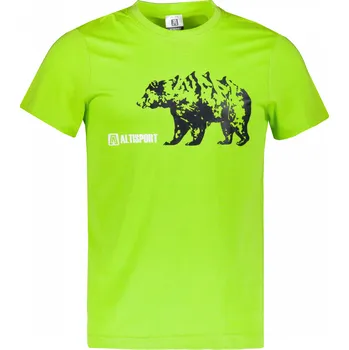 Pánské tričko Pánské triko s krátkým rukávem ALTISPORT ALM193129 LIMETKOVÁ M