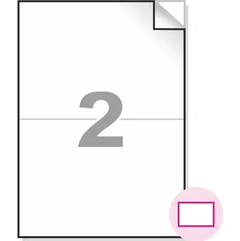 Samolepící etiketa Samolepící etikety, A4, 100ks, (210x148mm), 2ks/A4 - hranaté