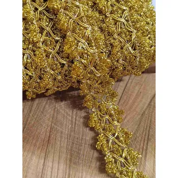 Krajka Leonský prýmek střapatý barva zlatá