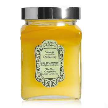 La Sultane de Saba Green Tea & Ginger Salts - Peelingová sůl v oleji se zeleným čajem a zázvorem 300 ml