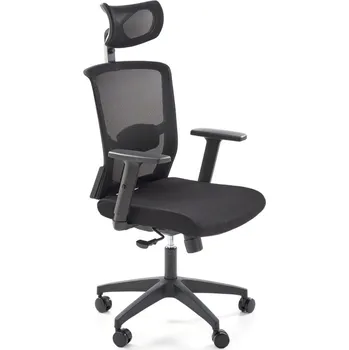 Kancelářská otočná židle MASON — síť / látka, černá