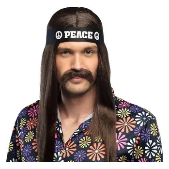 Karnevalový doplněk Boland&nbsp;Knír hippie hnědý