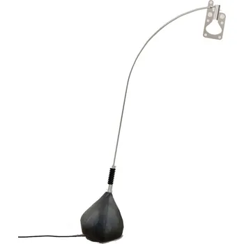 Stojací lampa Axolight Bul-bo, industriální stojací lampa se stmívačem, 15,3W LED 3000K, hliník/černá, výška 233cm