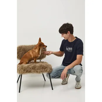 Pánské tričko Bavlněné tričko Medicine pánské, tmavomodrá barva, s potiskem RW25-TSM450 59X, vel. M