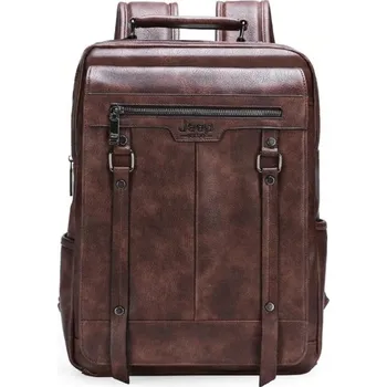 Sportovní batoh Pánský kožený batoh E1156 tmavě hnědá