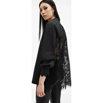 Košile AllSaints ETHEL LACE dámská, černá barva, regular, se stojáčkem, W085PB 99X, vel. 36