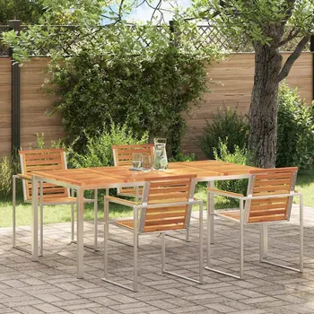 Zahradní stůl OMAXI Jídelnístůl Hnědá 180 x 90 x 75 cm Masivní akátové dřevo 280411