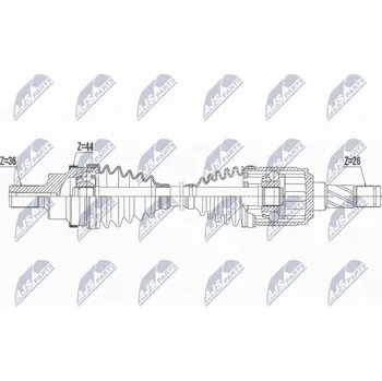 Poloosa kola Hnací hřídel AJS Parts NPW-FR-159