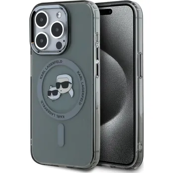 Karl Lagerfeld IML K&CH Heads Metal Frame MagSafe Zadní Kryt pro iPhone 16 Pro Barva: Černá