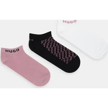Pánské oblečení Ponožky HUGO 3P AS SLANTMONO CC W 3-pack 50543195 růžová 30X, vel. 39-42