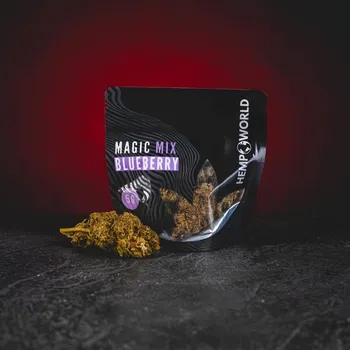 Přírodní produkt Kratom World Magic Mix Květy Blueberry 2g