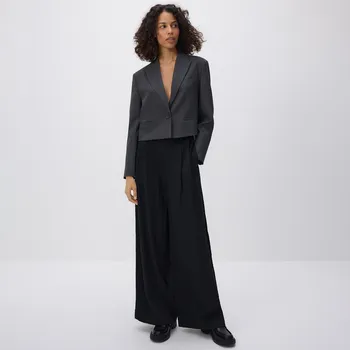 Reserved - Volné kalhoty s viskózou - černý - 440FM-99X - 440FM-99X-S