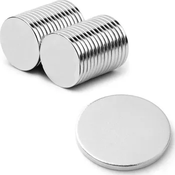 Dekorativní magnet Magnet super silný, stříbrný 12x12x1 mm (disk) - 1ks