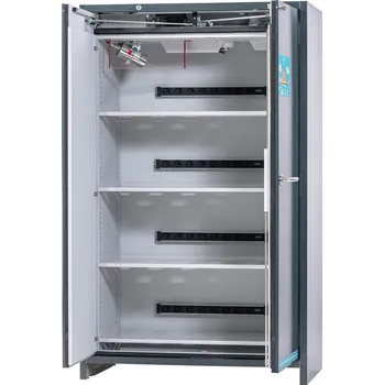 Skříň pro nabíjení lithium-iontových baterií asecos SmartStore-Ultra, 4x police, š 1200 mm