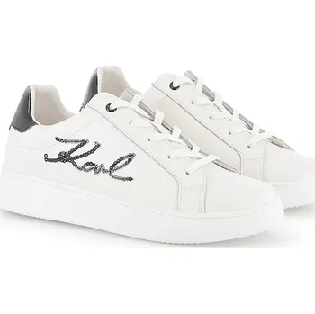 Dívčí tenisky Dětské kožené tenisky Karl Lagerfeld bílá barva, Z30982 Z30982.30.35 00X, EUR 32