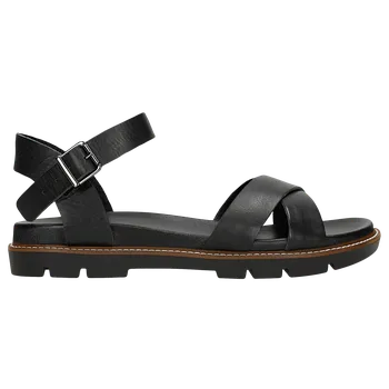 Dámské sandále Černé Dámské Sandály Z Kvalitní Hladké Kůže Wojas 7603651 37