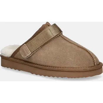 Dámské pantofle Semišové papuče Answear.LAB hnědá barva AW25.11 82X, EUR 39