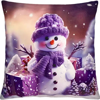 Polštář Vánoční polštář SNĚHULÁČEK 40x40 cm Mybesthome Varianta: Povlak na polštář, 40x40 cm