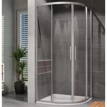 Lansanit Sprchový kout Vati 90 x 90 cm, sklo čiré, profil aluchrom, čtvrtkruh, QR99-190-C | sleva 28% | cena za ks