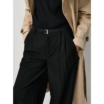 Dámské kalhoty Pásek z napodobeniny kůže - M/L - House - černá - 865GQ-99X