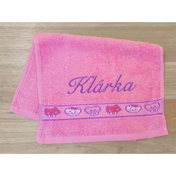 Dětský ručník se jménem NA PŘÁNÍ 30x50 KIDS růžový
